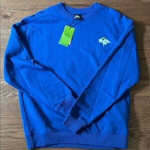 Quiksilver Thorn Logo DNA Blue Crewneck Sweatshirt.